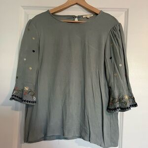 Tea N Rose Floral Embroidered Blouse